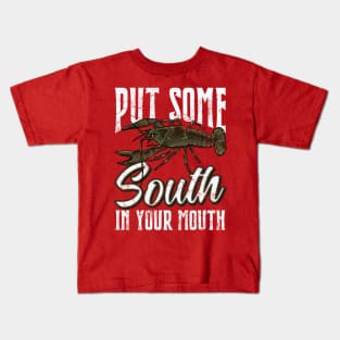 Crawfish Put Some South In Your Mouth Kids T-Shirt